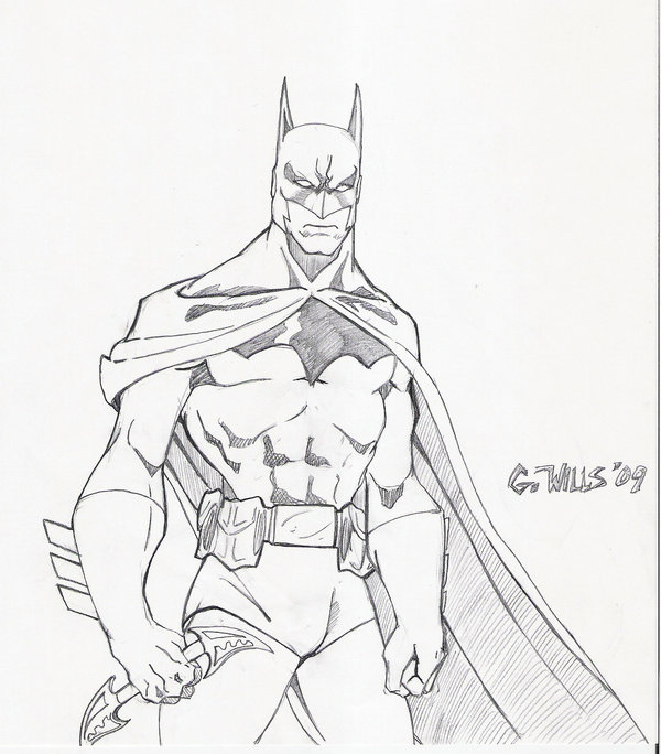 600x684 Batman Sketch 1 12 By Glwills1126
