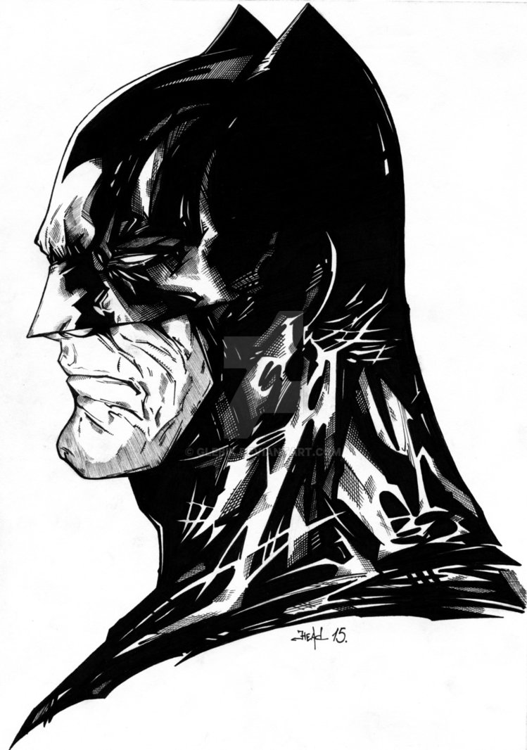 749x1066 Batman Face By Glebik