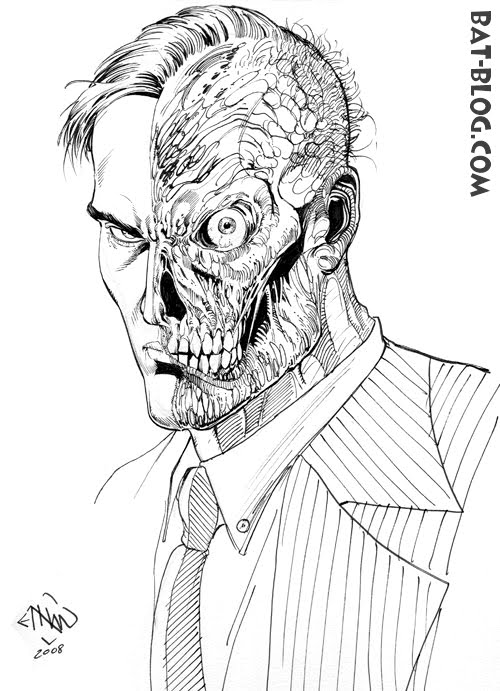 500x691 Batman And Two Face Artwork By Ethan Van Sciver Bat 3