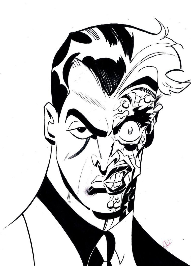 758x1054 Two Face Coloring Pages Sketch Page Batman