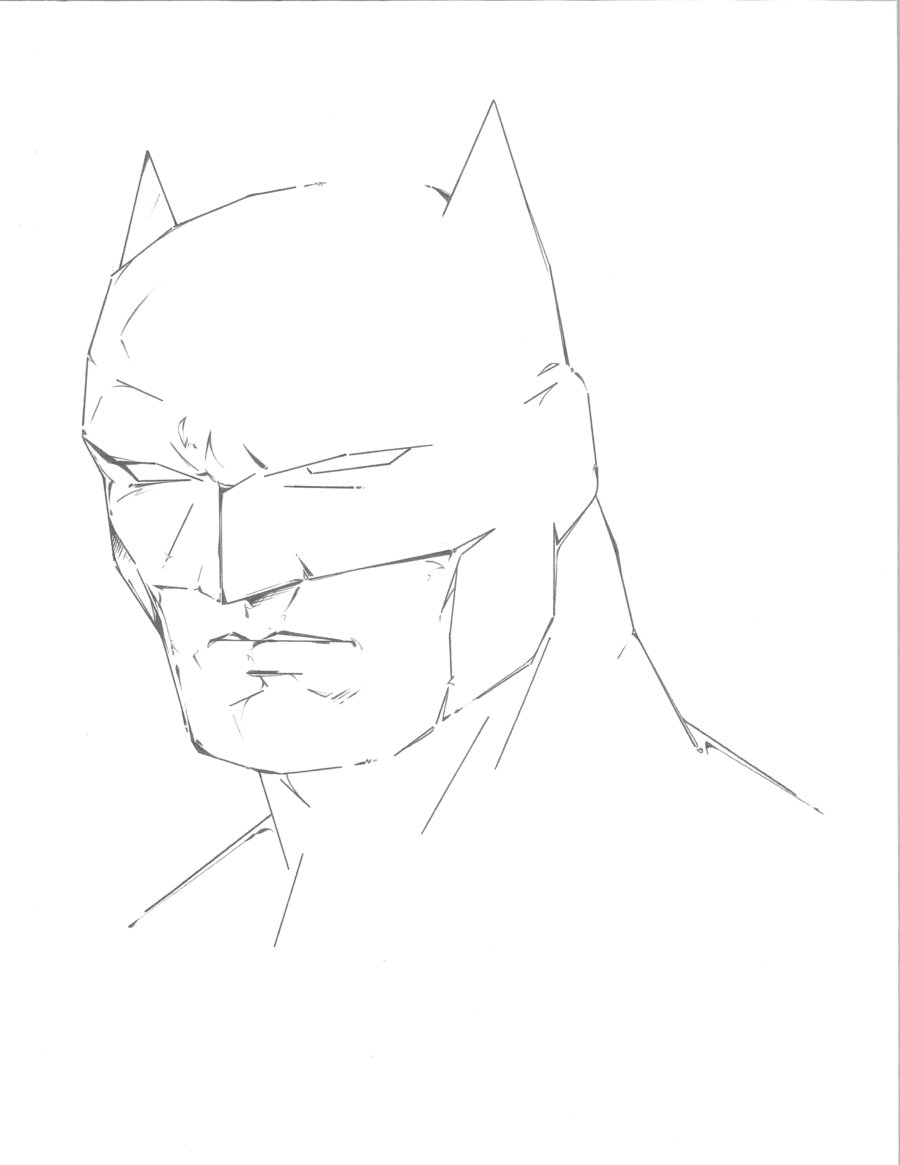 900x1165 Batman Pencil Drawing