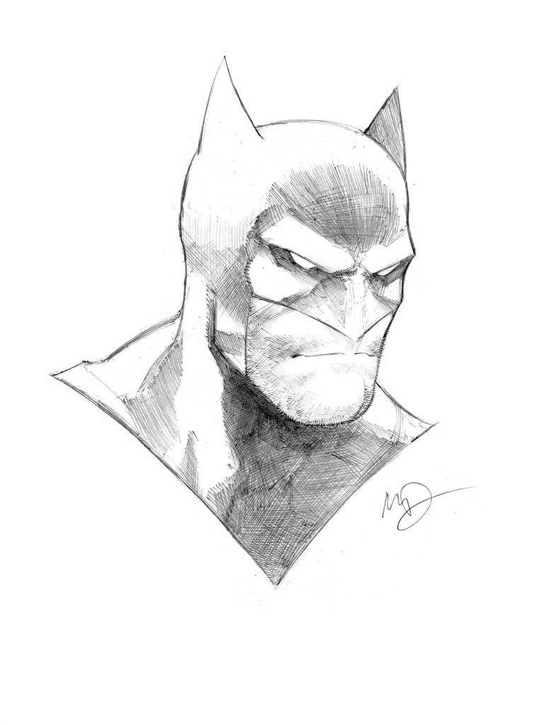 780x1024 Batman Head Sketch By Max Dunbar