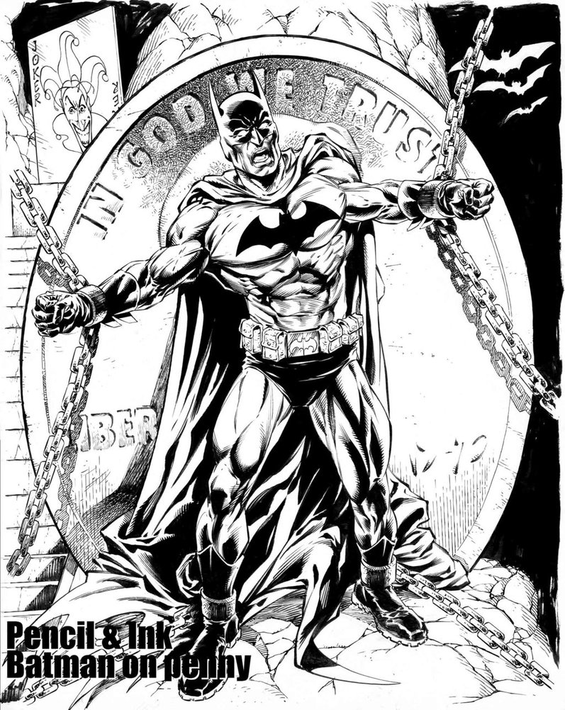 797x1002 Batman Pen And Ink Commission By Ivyzink