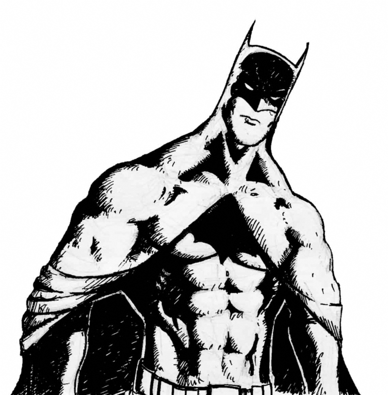 786x800 Batman Pen N Ink, In Alwin Lim Teodoro's Sketches Amp Character