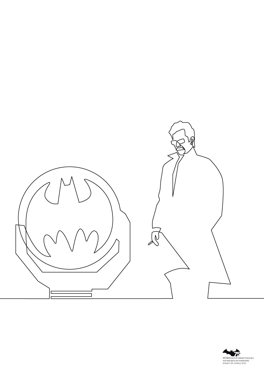 842x1191 Single Line Batman Drawing Is Simply Awesome