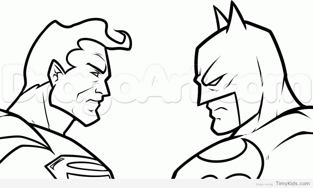 1024x615 Batman Vs Superman Logo Coloring Pages Colouring For Good Page