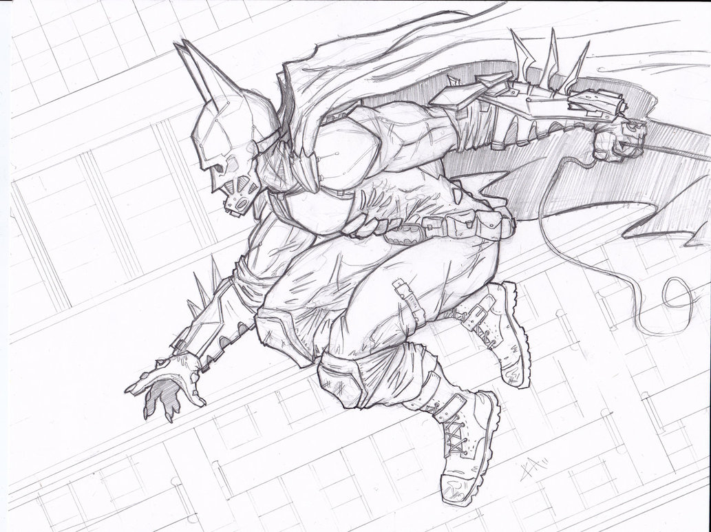 1033x773 Batman Concept Sketch By Kjarnold