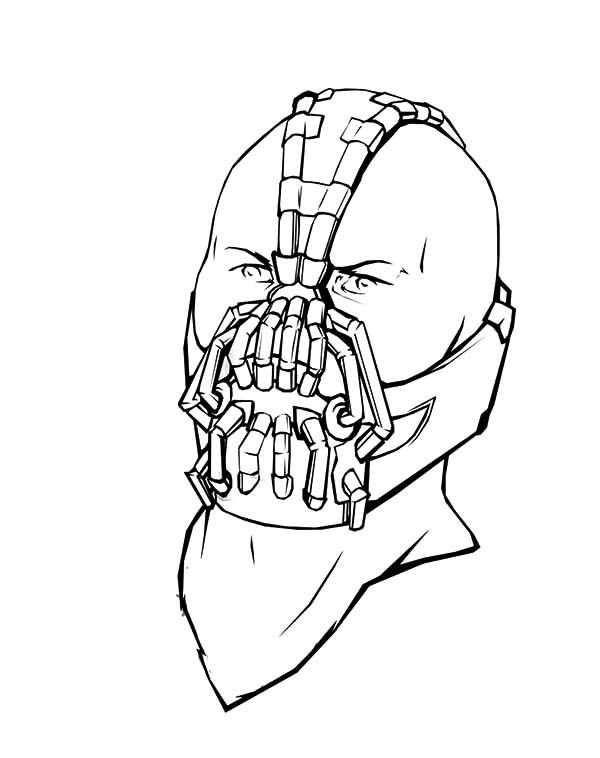 Batman Mask Coloring Pages Sketch Coloring Page