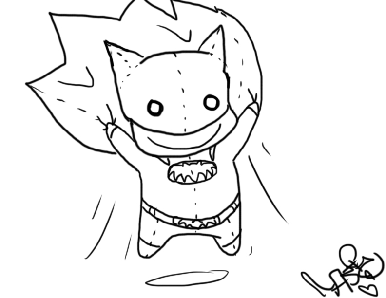 792x612 Batman Outline By Solbiimelody