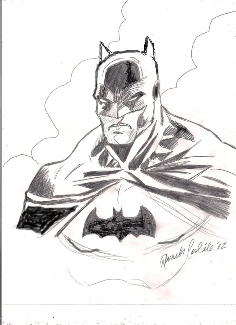 762x1048 Batman Pencil Sketch By Darcat1530