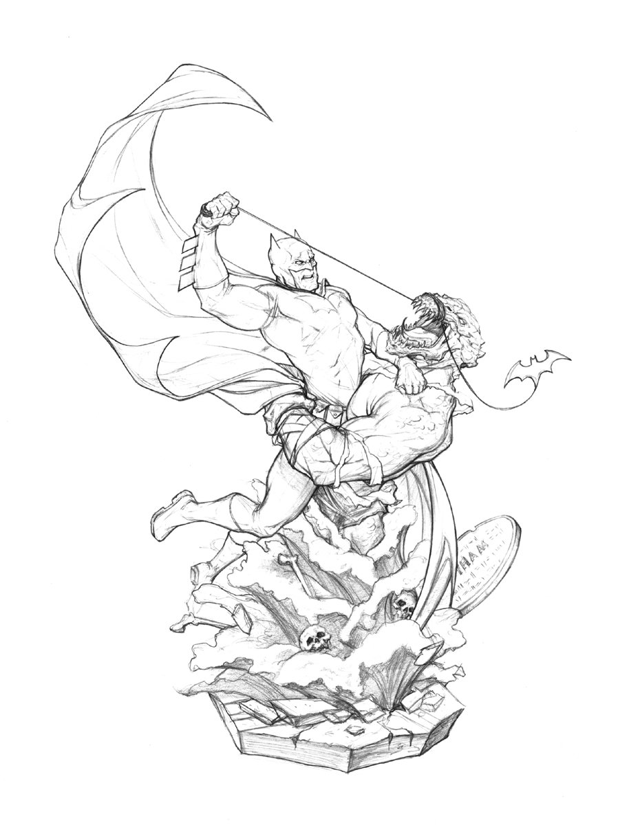 898x1200 Batman Vs. Killer Croc Unused By No Sign Of Sanity