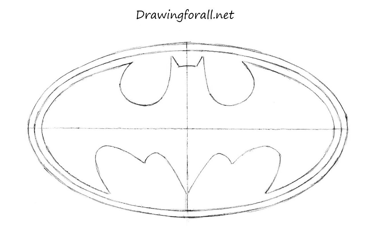 1313x813 Batman Sign Drawing How To Draw Batman's Logo Drawingforall