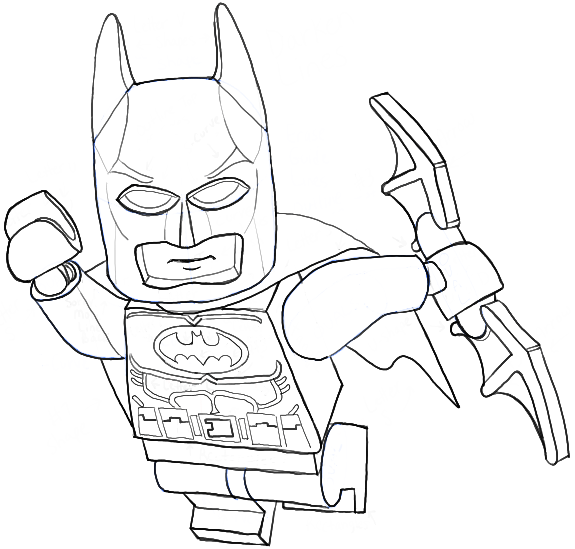 575x549 How To Draw Lego Batman Minifigure With Easy Step By Step Drawing