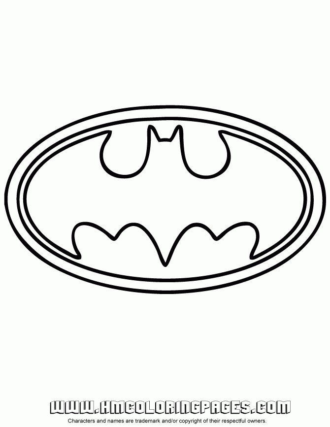 670x867 Batman Logo Symbol Coloring Page H Amp M Coloring Pages