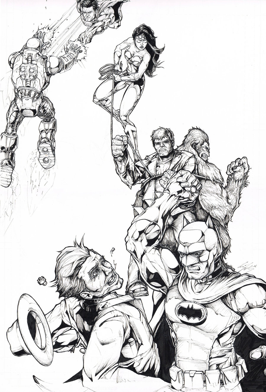 900x1325 Batman Vs Joker By Xknightly