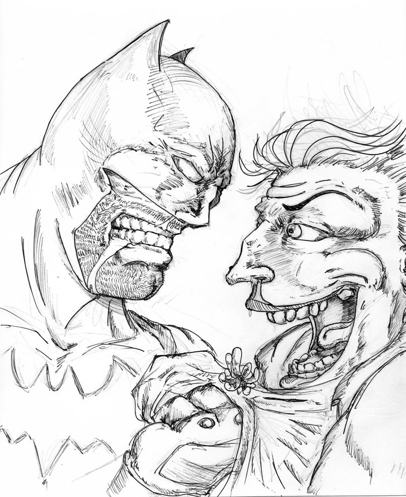 808x989 Batman Vs Joker By Horrorhotel