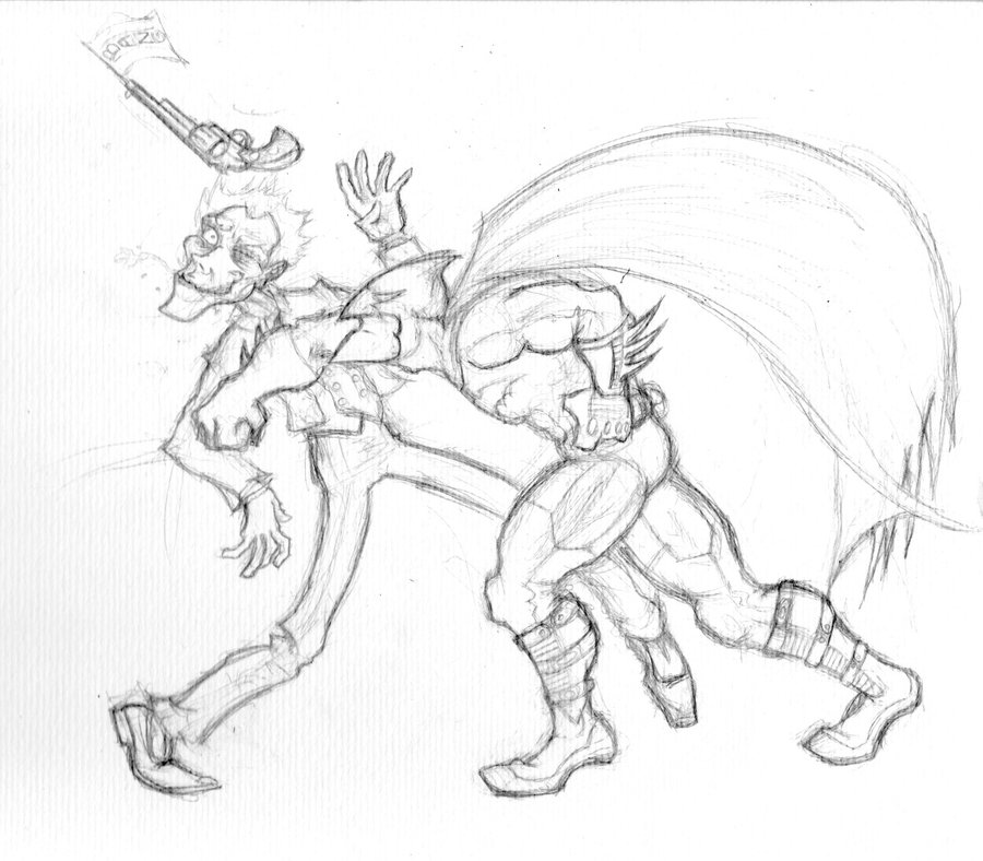 900x788 Crayon Batman Vs Joker By Yoeh