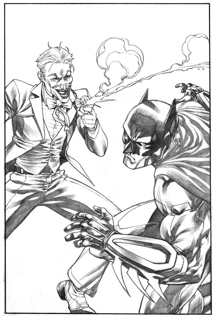 900x1336 Daily Sketch Batman Vs. Joker . Robert Atkins Art