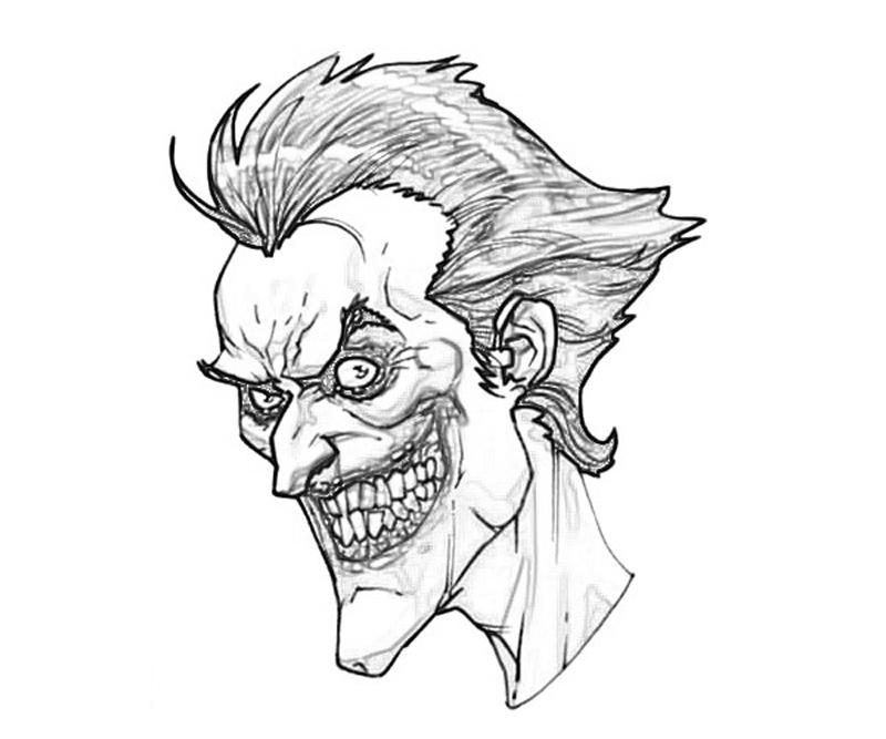 800x667 Joker Arkham City Coloring Pages Joker Face Coloring Pages