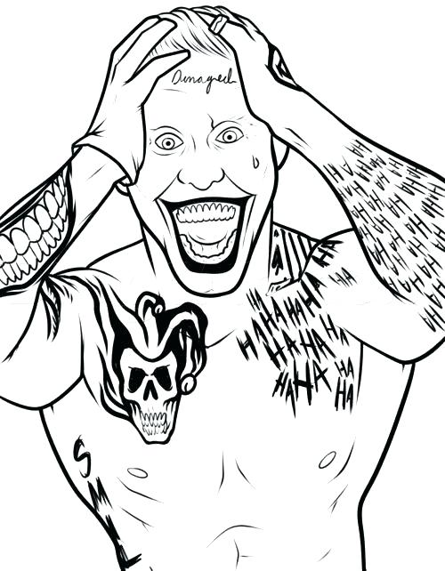 500x642 Batman Joker Coloring Pages Joker Face Coloring Pages Batman