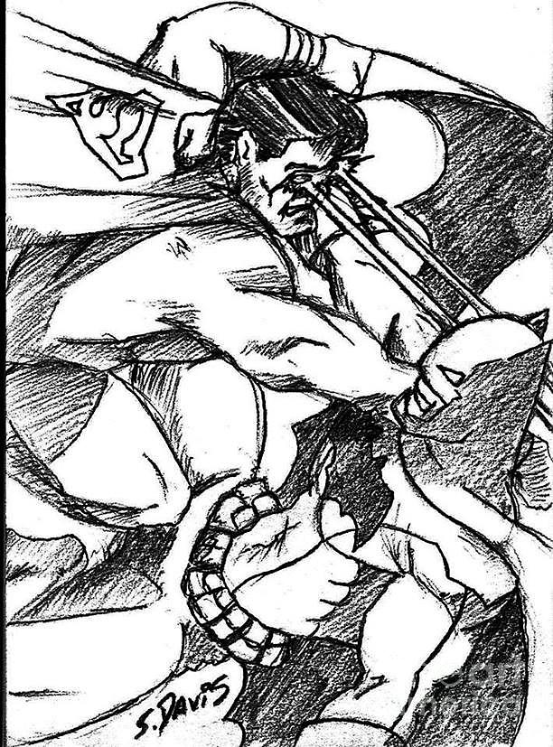 612x827 Batman Vs. Superman Drawing By Scott Davis