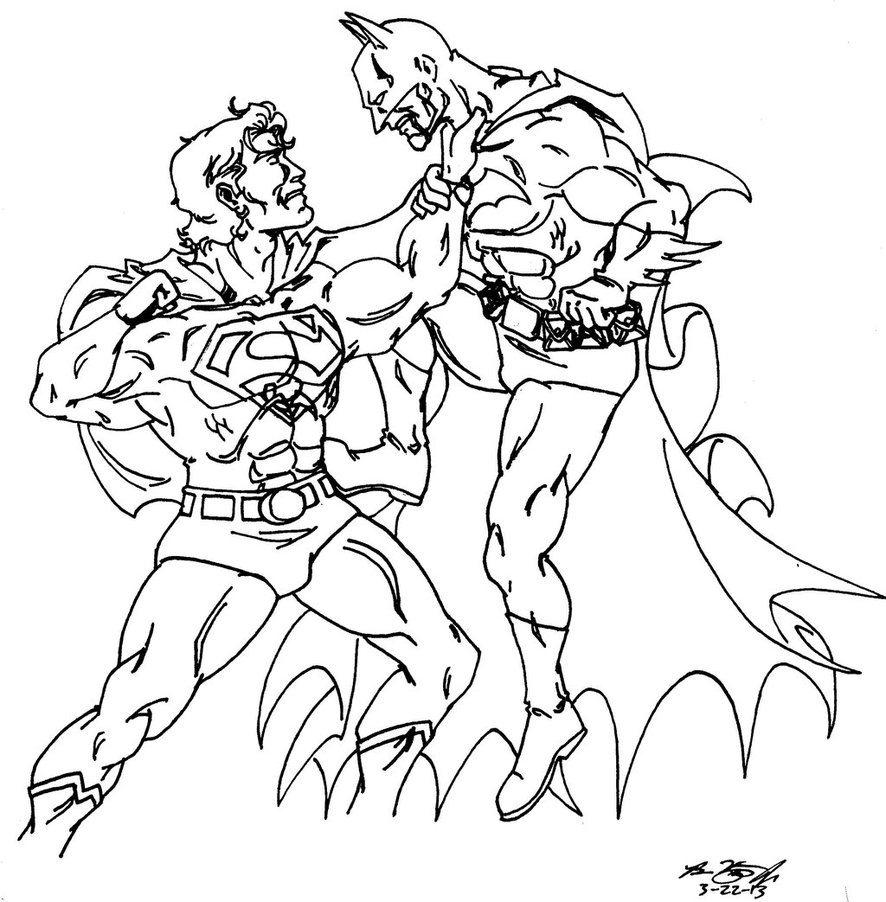 Batman Vs Superman Drawing at GetDrawings | Free download