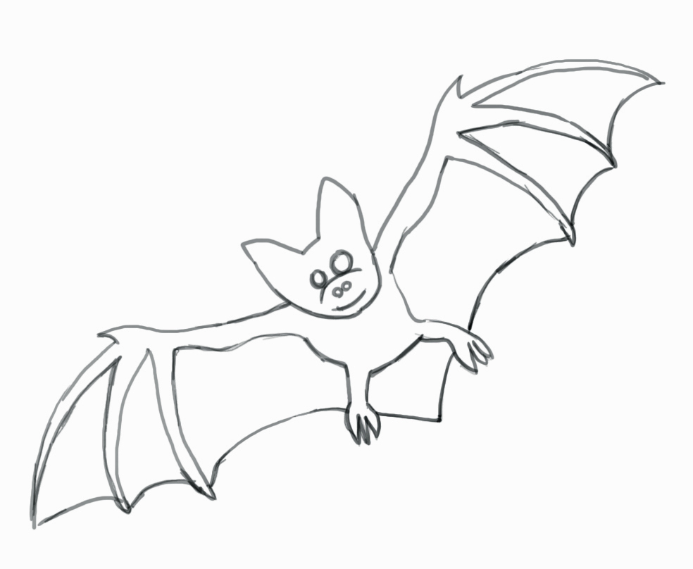 984x808 Cartoon Bat Drawing How To Draw A Bat