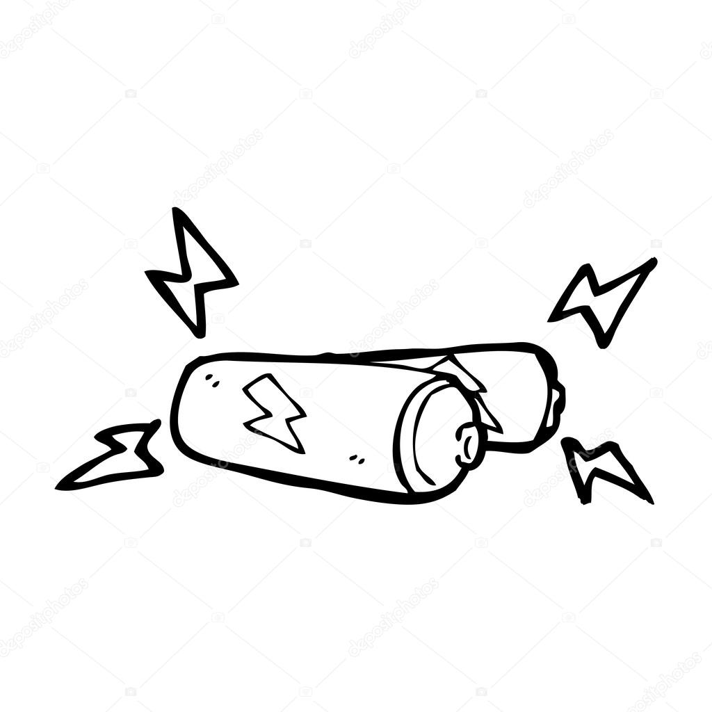 1024x1024 Cartoon Batteries Stock Vector Lineartestpilot