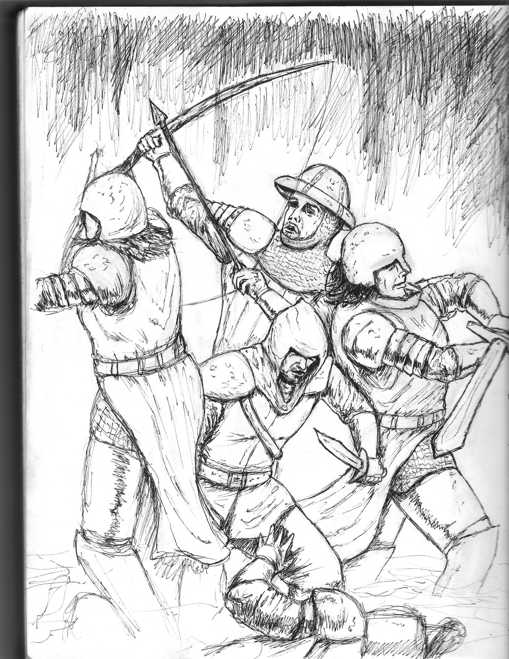 1000x1294 Medieval Battle