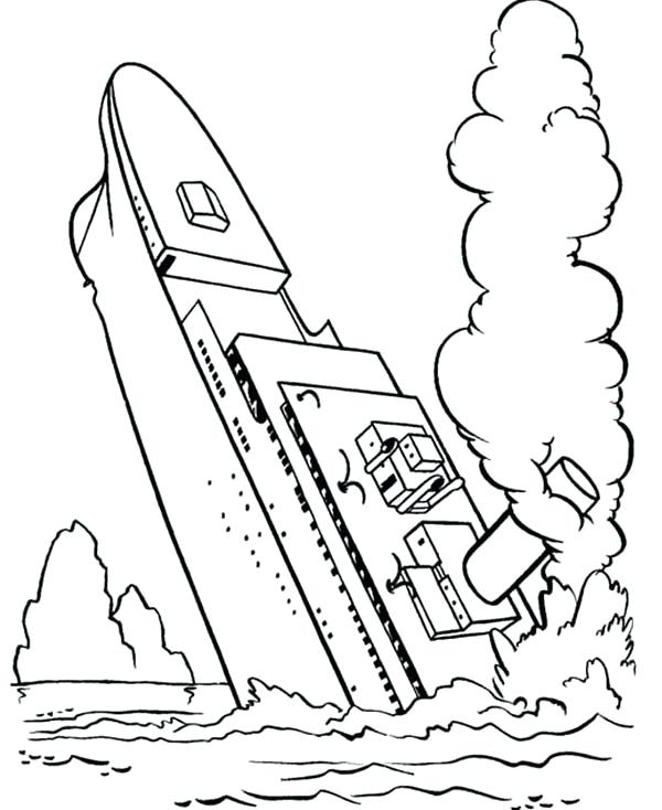 600x734 Battleship Coloring Pages Titanic Coloring Sheets Printable
