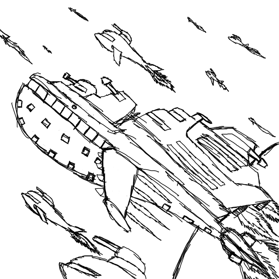 894x894 Random Stuff Battleship Of The Whales (In Space) By Alien Veteran
