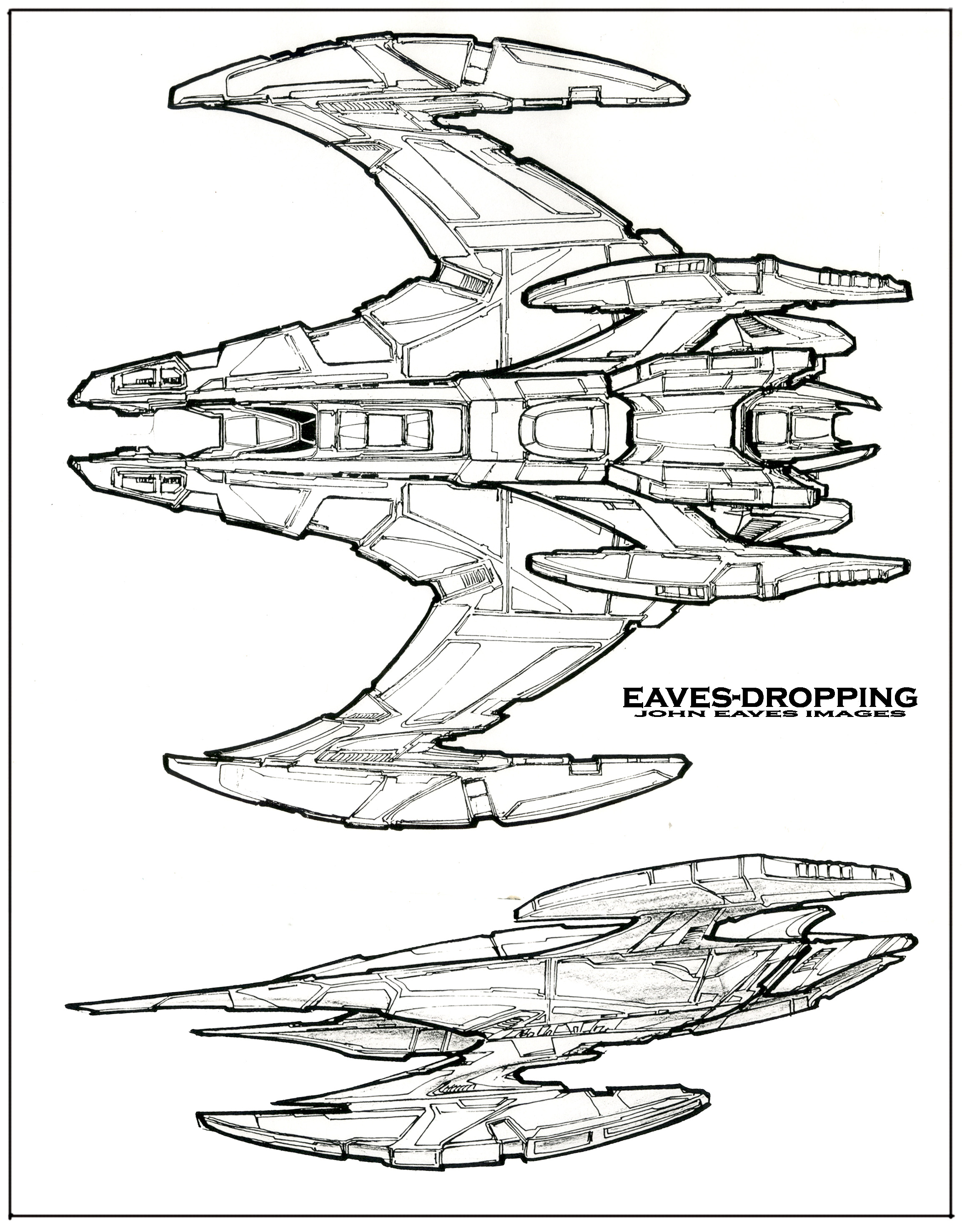 2308x2954 The A 4 And The Jem Hedar Battle Cruiser Eavesdropping With Johnny