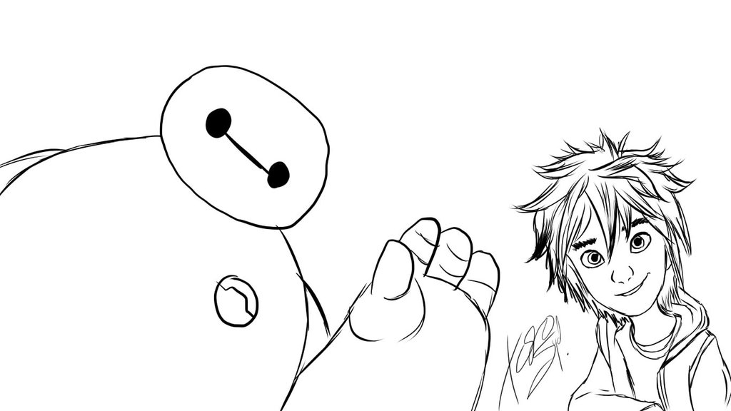 1024x576 Big Hero 6 Hiro And Baymax By Kazukiartstudios