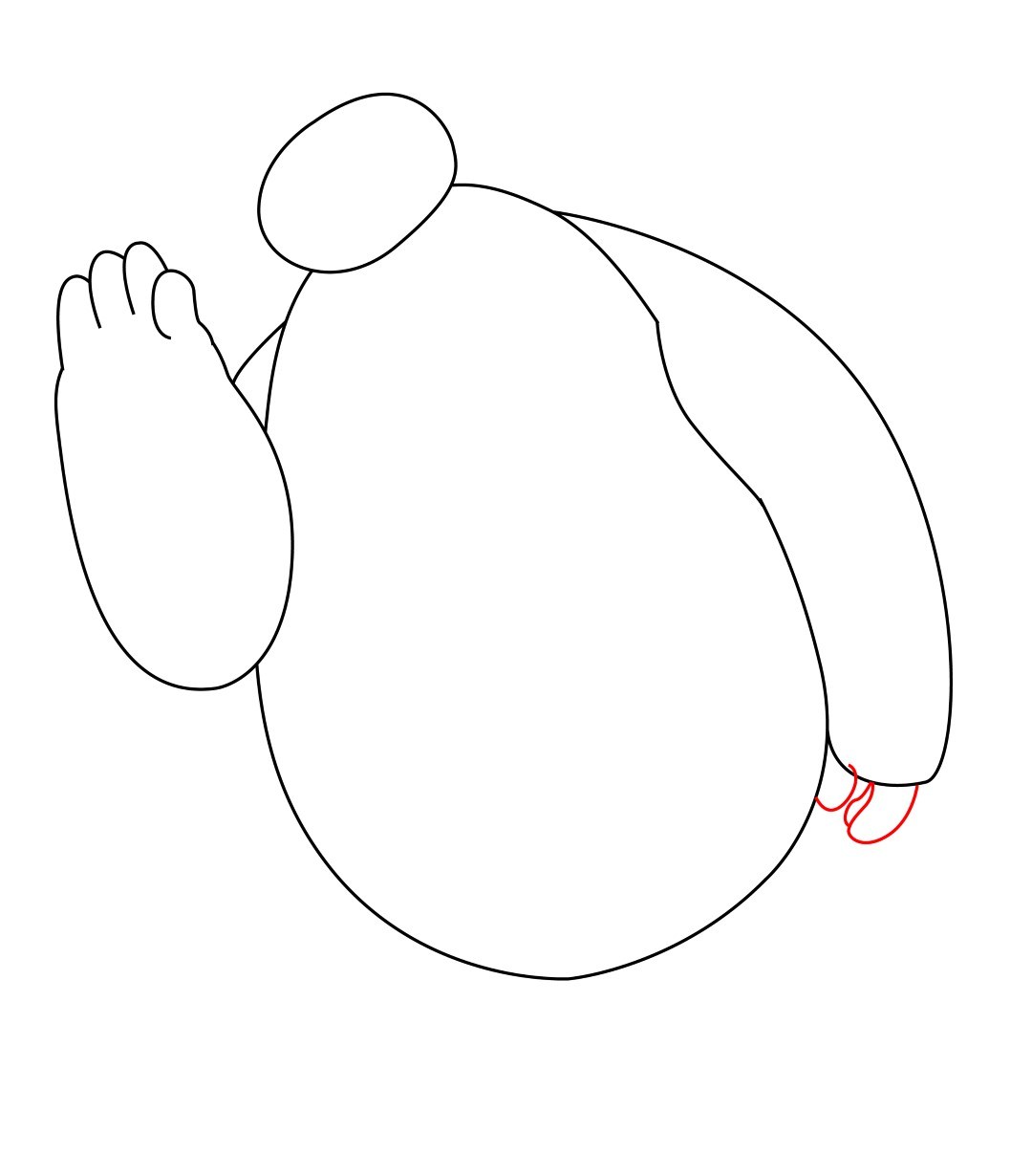 1080x1230 How To Draw Baymax From Big Hero 6