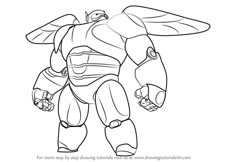 800x567 Learn How To Draw Baymax 2.0 From Big Hero 6 (Big Hero 6) Step By