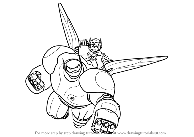 800x566 Learn How To Draw Baymax And Hiro From Big Hero 6 (Big Hero 6