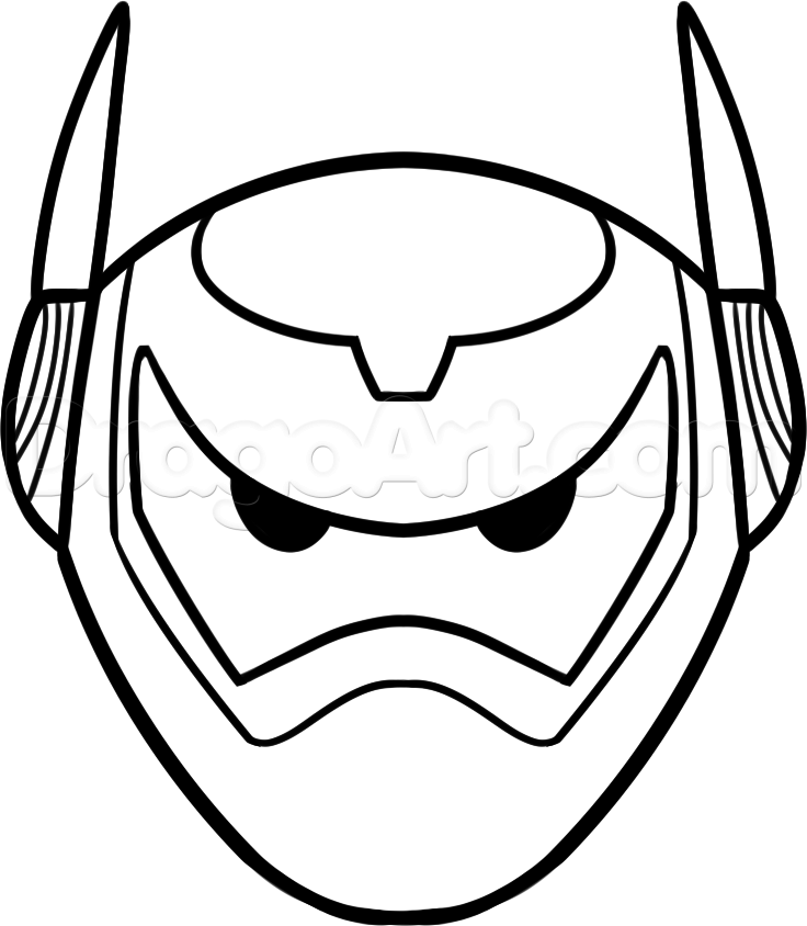 736x844 How To Draw Armored Baymax Easy Step 7 School Ideas