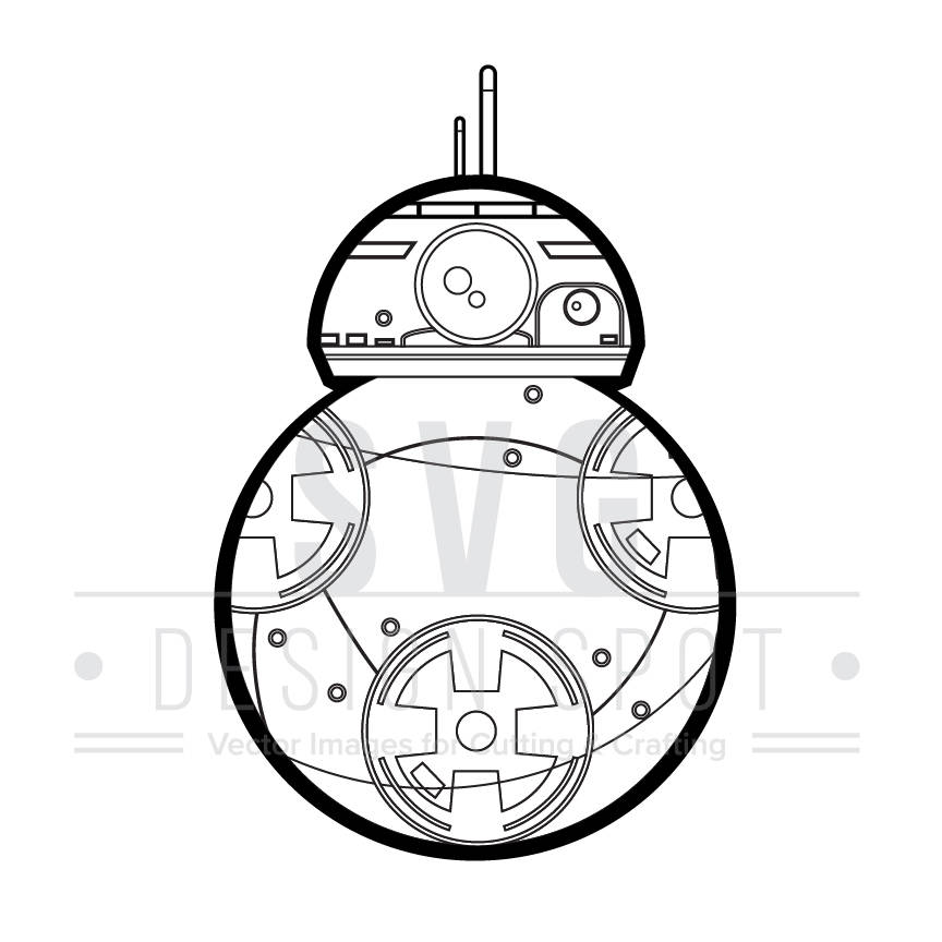864x864 Bb 8 Star Wars Svg File, Bb8 Star Wars Character Svg Wall Art, Bb8