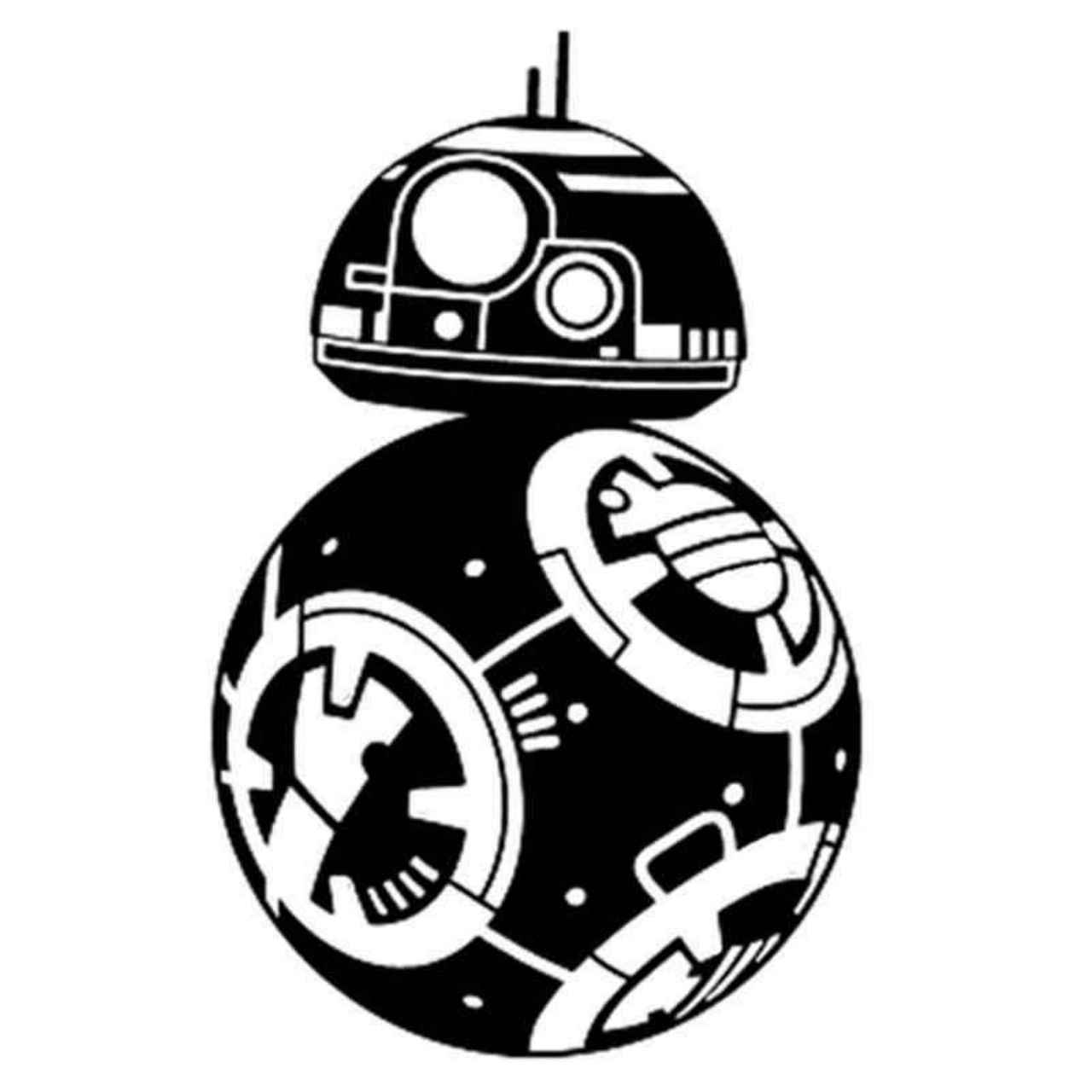 1280x1280 Star Wars Bb8 166 Decal Sticker Bb8, Star And Cricut