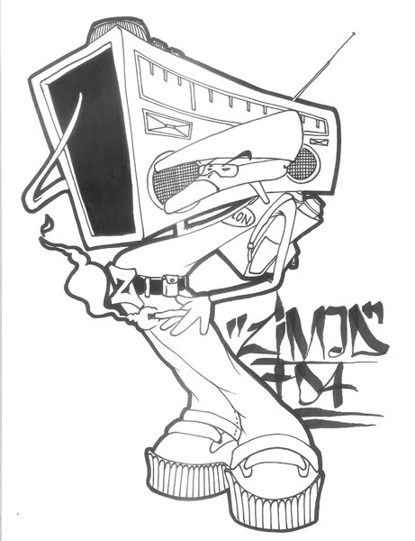 461x600 Graffiti Drawings 2018 Z31 Coloring Page