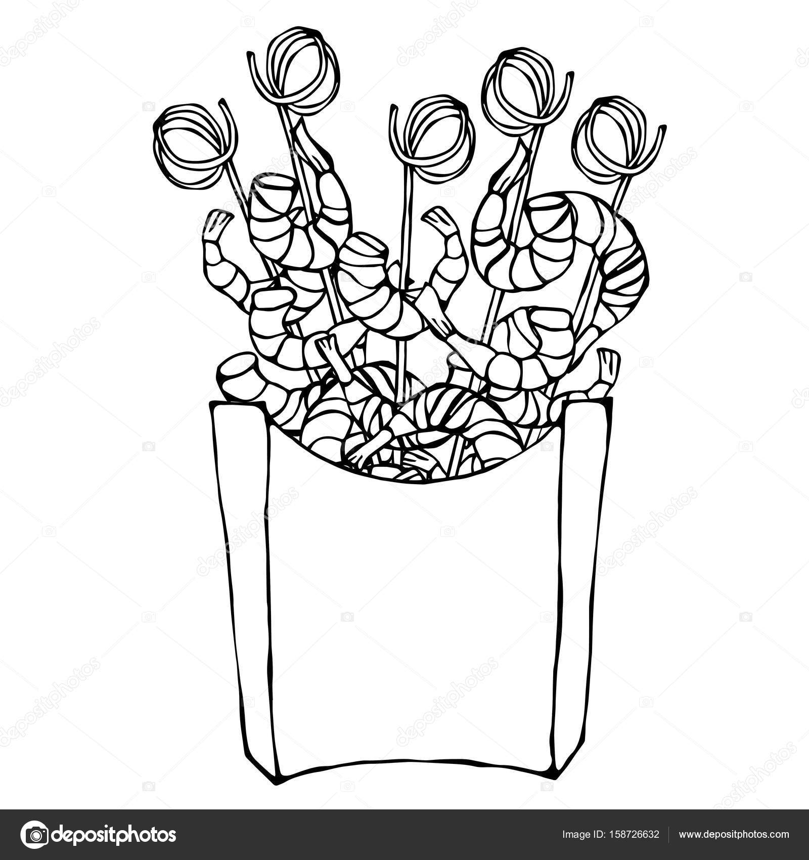 1600x1700 Shrimp On Wood Stick, Prawn Kebab, Seafood Bbq, Canapes In Paper