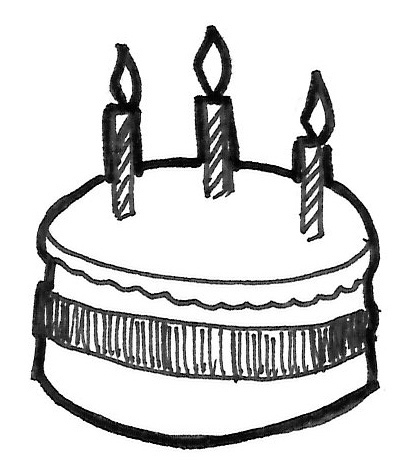 Bday Cake Drawing