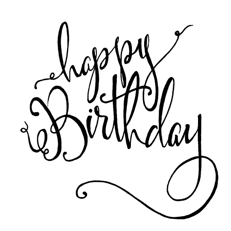 750x750 Inked Happy Birthday Hand Lettering And Typography By Alexandra