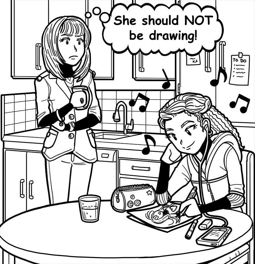 815x845 My Mom Won'T Let Me Practice Drawing!! Dork Diaries