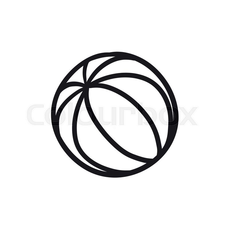 800x800 Beach Ball Vector Sketch Icon Isolated On Background. Hand Drawn