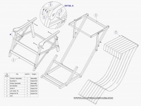 287x216 Folding Wooden Beach Chairs