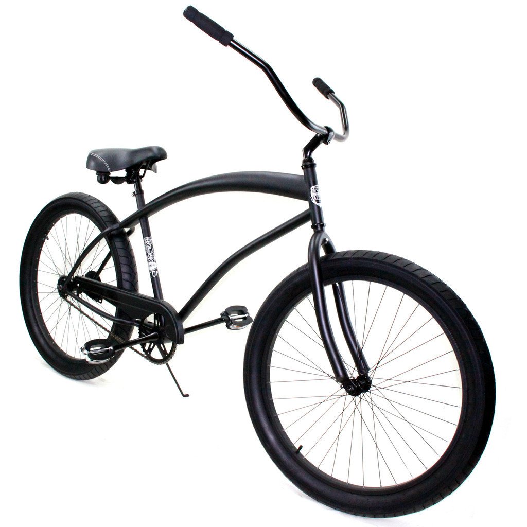 1024x1024 Cobra Matte Black Men's Beach Cruiser