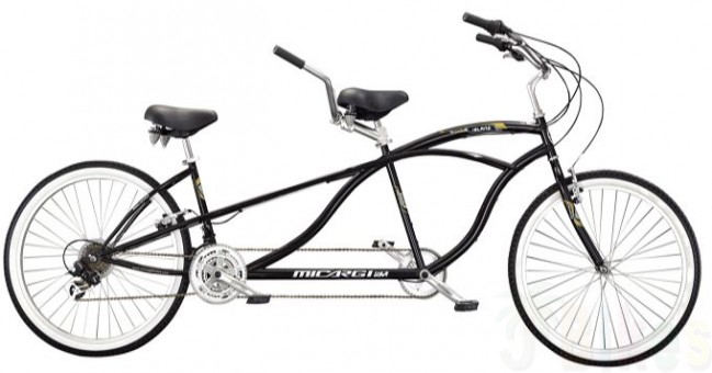649x340 Island 18 Speed Tandem Bike, Black