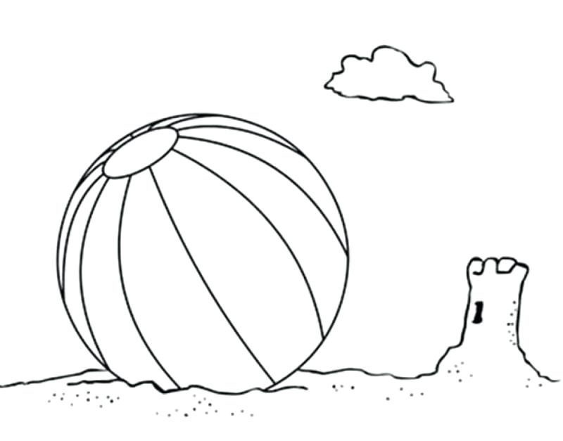 800x627 Cool Beach Ball Coloring Page Best Of Objects Printable Pages