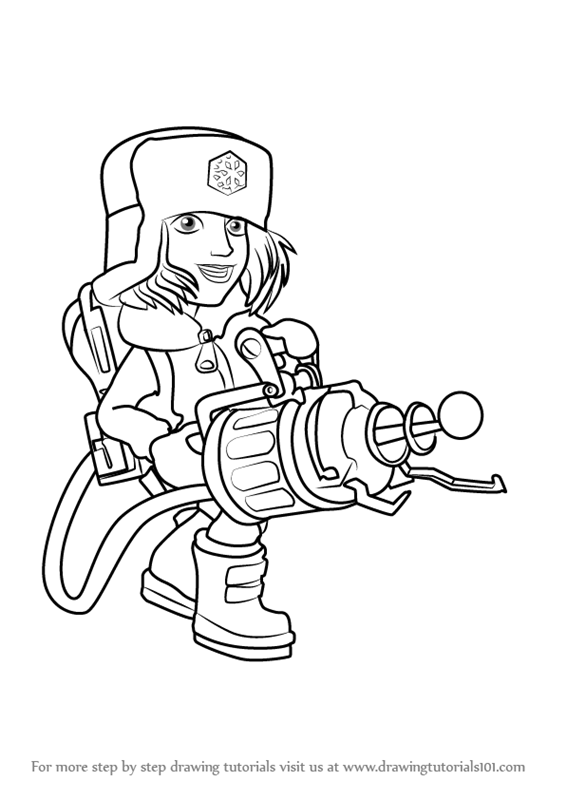 566x800 Learn How To Draw Cryoneer From Boom Beach (Boom Beach) Step By